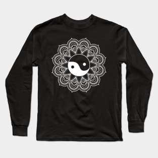 Mandala Ying and Yang gift idea Long Sleeve T-Shirt